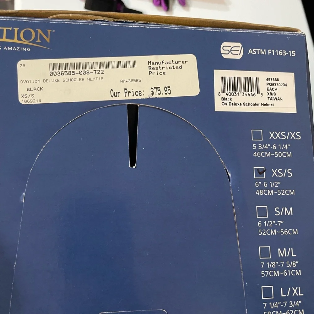 Ovation Purple Kids Riding Gloves